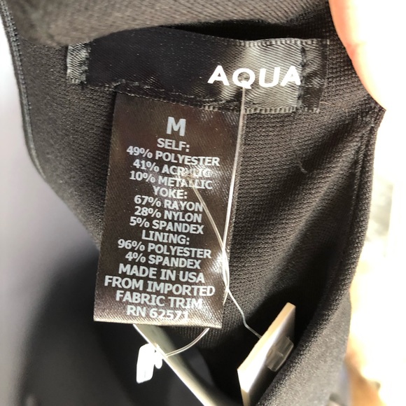 Aqua party dress black and silver size medium - Picture 6 of 8